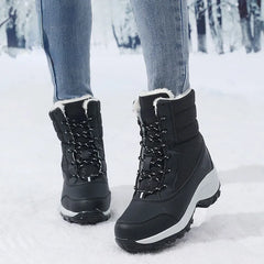 Ankel Boots for Women Winter Outdoor Warm Snow Boots Chunky Platform