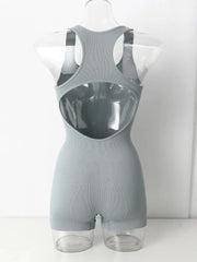 Seamless Backless Jumpsuit Women Tummy Control One Piece Bodycon Stretch