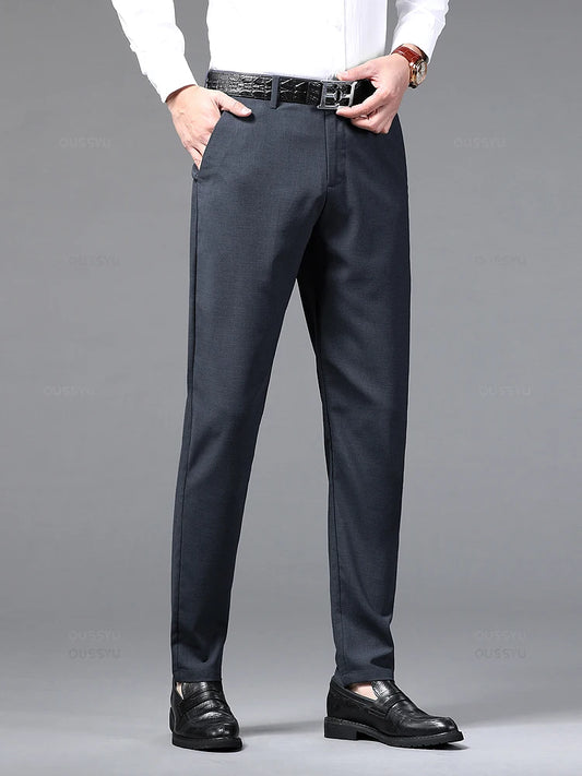 Luxury Smooth Soft Business Suit Formal Pants Men