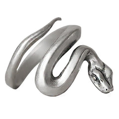 925 Sterling Silver Snake Frosted Adjustable Rings For Women Fine Jewelry Gift Female