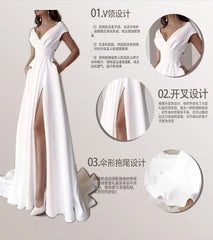 Formal attire Dresses: Long Dress Ruffle Edge Red Black White Mid Rise Solid Dress