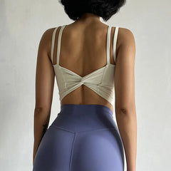 Women's Sports Bras Fitness Top, Sexy Lingerie, Push Up Fixed Pad, Yoga Bra