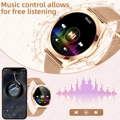 1.27inch AMOLED Women's Smart Watch Custom Watch Face Smartwatch Ladies Heart Rate Monitoring Bluetooth Call Waterproof Bracelet