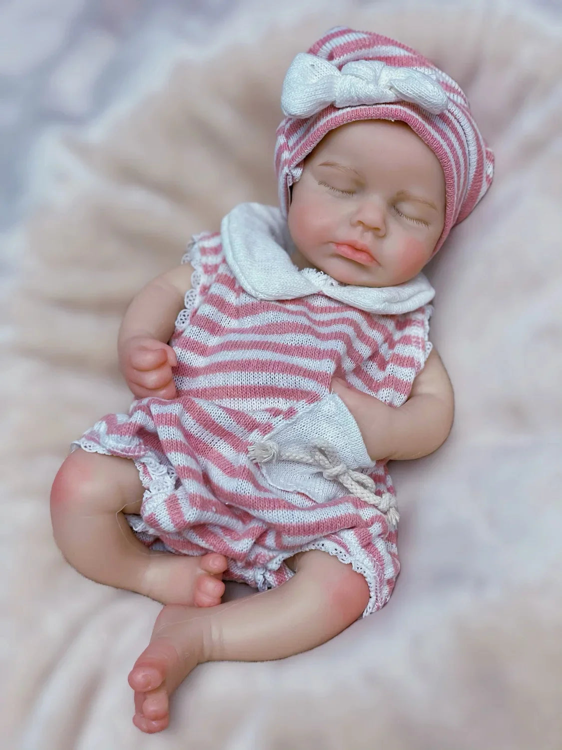 33cm Can Open Mouth Full Body Solid Silicone LouLou Reborn Girl and Boy Doll Soft Touch Handmade Reborn Corpo De Silicone