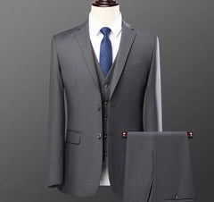 Business Suits For Men Western-style Casual Clothes Blazers Vest Pants 2-piece Set