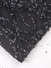 Evening wear Dresses: Off Shoulder Sparkle Glitters Floor Length Split Party Maxi Dress
