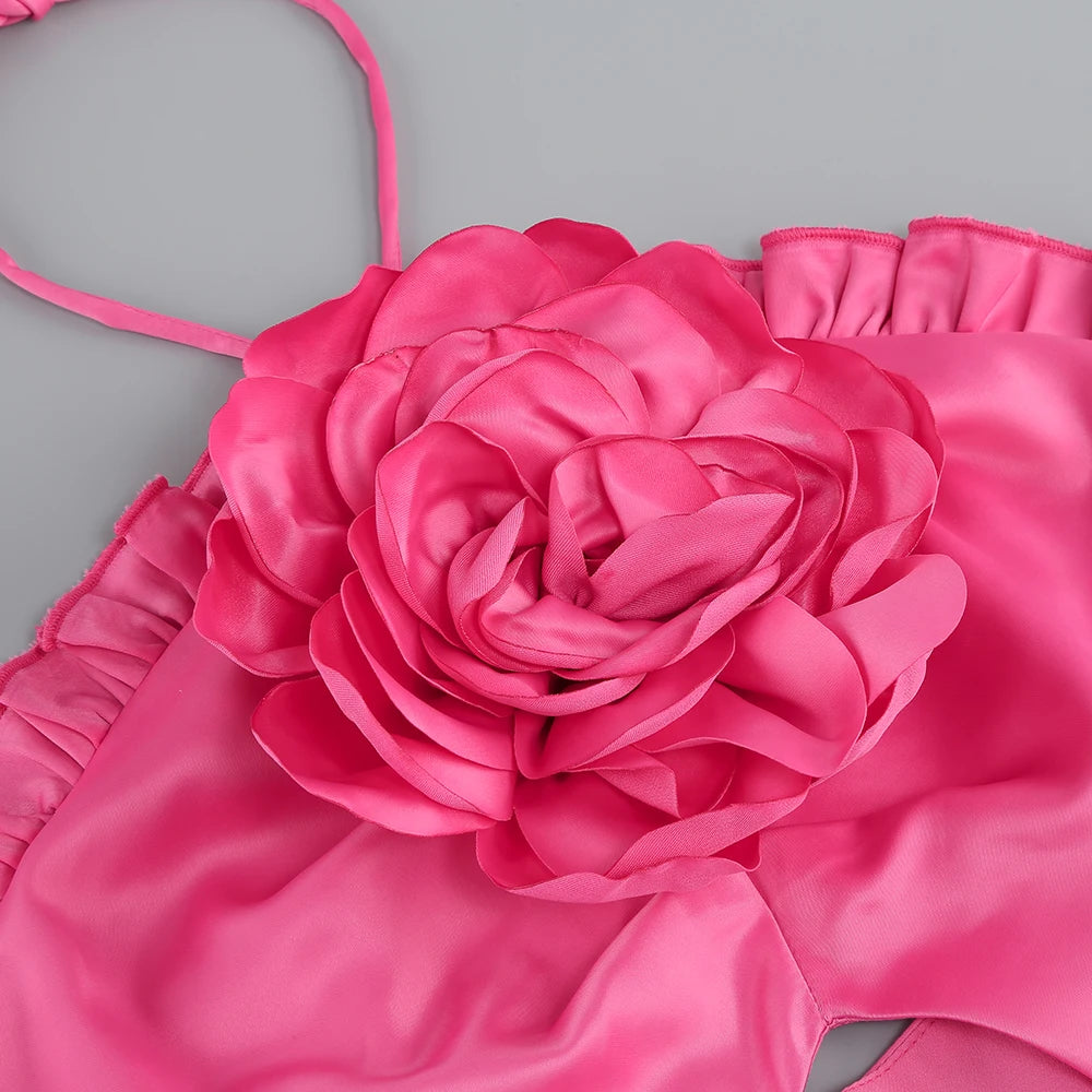 Flower Dress, Women's Split Party ladies Dress