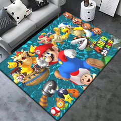 Super Mario Game HD Printed Carpet Rug for Living Room Bedroom Decoration Picnic