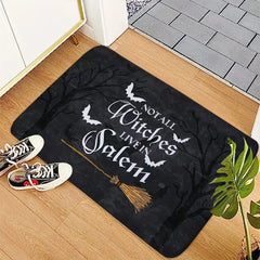 NOT All Witches Live in Salem Halloween Entrance Doormat Decor Kitchen Hallway