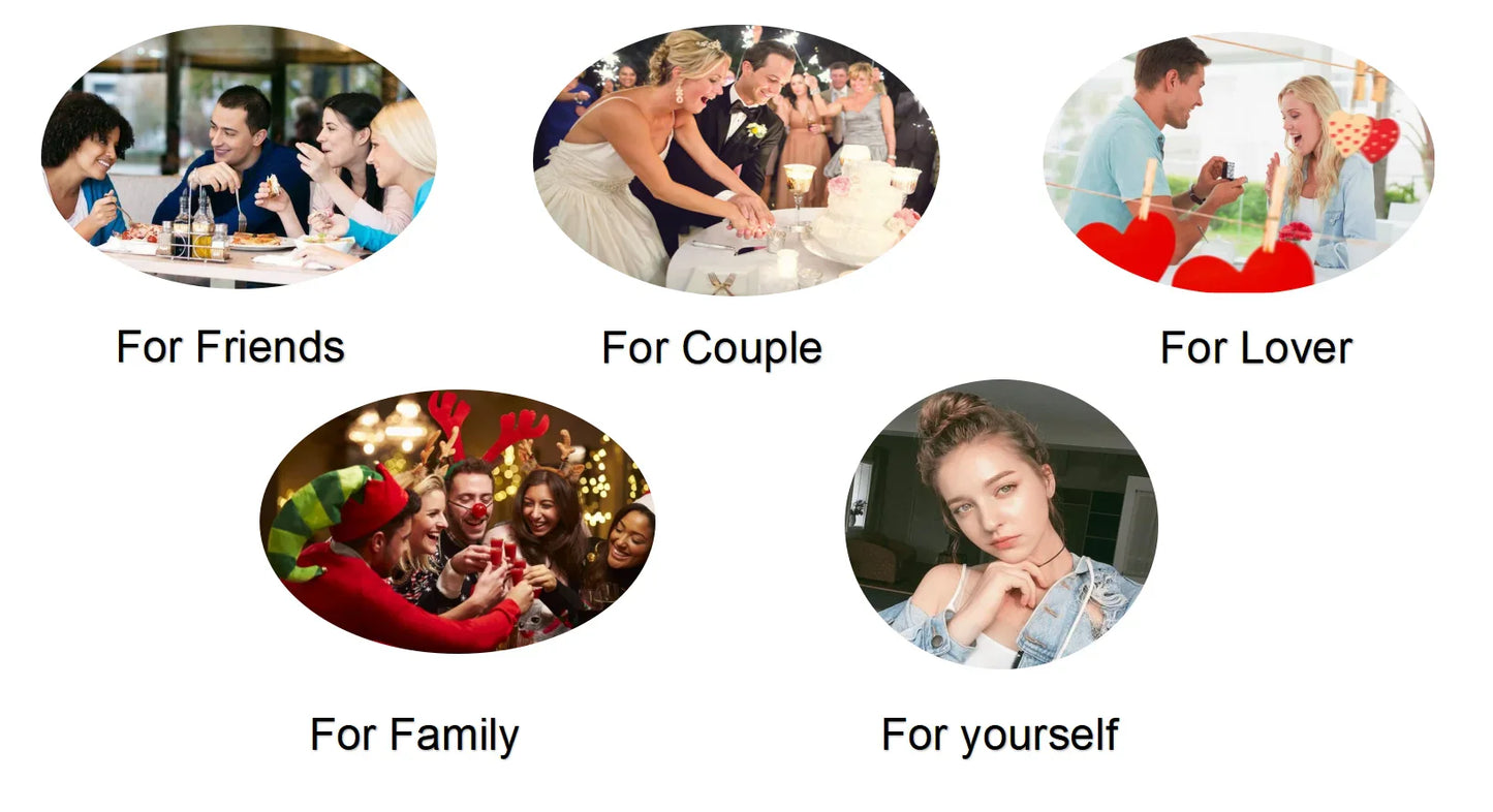 Projection Photo Circle Bracelet Personalized Stainless Steel Custom Pet Photo Couples Bracelets Mothers Day Gift