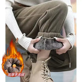 Thickened and Padded Corduroy Pants Women New Women's Loose Bunched Feet