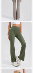 Sports Flared Leggings Womens Yoga Pants Gym Fitness Tights