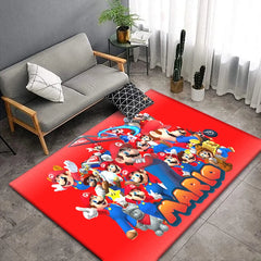 Super Mario Game HD Printed Carpet Rug for Living Room Bedroom Decoration Picnic