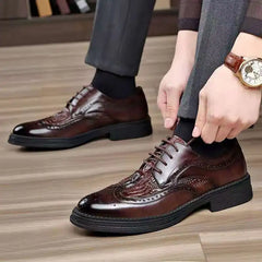 Men's Brogue Shoes Men Business Shoes Casual Formal Business leather Shoes Men