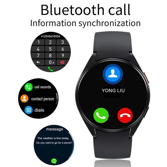 2025 New Smart Watch Women 1.28" Color Screen Bluetooth Call Heart Rate Health Monitoring for Samsung Watches 6 Pro Update