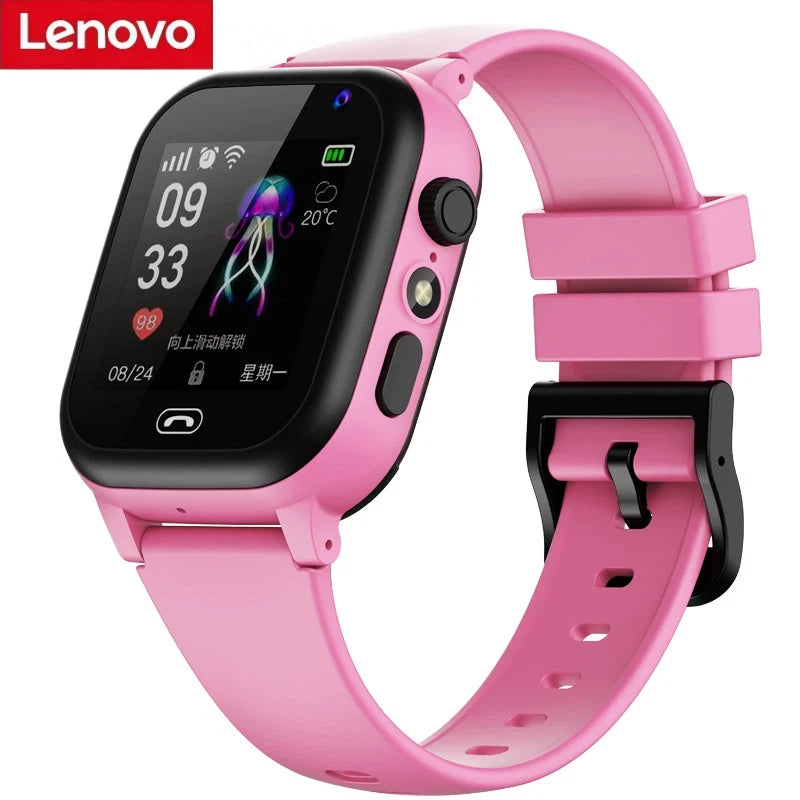 Lenovo Kids Smart Watch SOS GPS Location Tracke Sim Card Call Child SmartWatch Camera Waterproof Watch Gift For Ios Android NEW