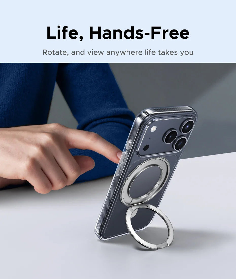 iPhone 17 Pro Max 360° Magnetic Stand Case Cover for iPhone 17pro for Magsafe Rotatable Magnet Kickstand Case
