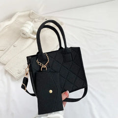 Zipper Messenger Bag Solid Color Felt Women Shoulder Bag Luxury Designer