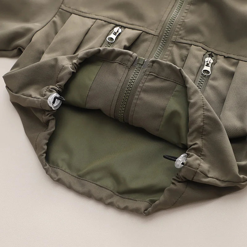 Baby Girl Clothes Children Boys Fashion Solid Zipper Jacket Toddler Casual Costume