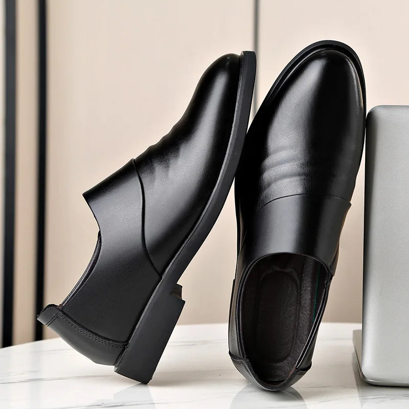 Luxury Brand Genuine Leather Fashion Men Business Dress
