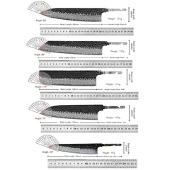 1-7 Pieces Japanese Chef Knives Blank Blade DIY Damascus Steel VG10