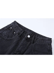 Women's High Waist Denim Shorts Casual Loose Ladies Plus Size Streetwear