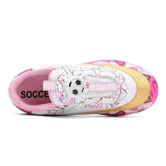 Football Boots Society Futsal TF Pink Soccer Tennis Shoes Sports