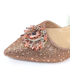 Matching Shoes and Bags: Italian Women Shoes Matching Bag in Champagne Color