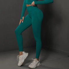 Women Seamless Yoga Pants Fitness Sports Running Sportswear Stretchy Lifting Tights