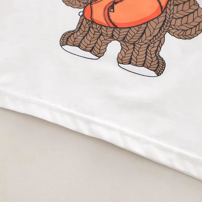 Baby Boy Clothes Summer Korean Cartoon Children's Casual Sets Loose Cooler Cute Fashion Suit Infants Top + Shorts Two Piece Set