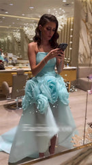 Homecoming Dresses: Ball Gown Prom Dresses Flower Organza Formal Party Gowns