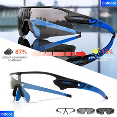 Cycling Glasses Red Photochromic Cycling Sunglasses Outdoor Bike Eyewear