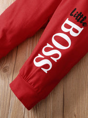 0-24 Months Newborn Baby Boy 2PCS Clothes Set Letter Print Long Sleeve Hoodie Romper+Pants Toddler Boy Cute Spring&Autumn Outfit