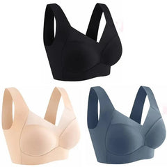 Ice Silk Seamless Sport Bra Gather Prevent Sagging Underwear No Steel Ring
