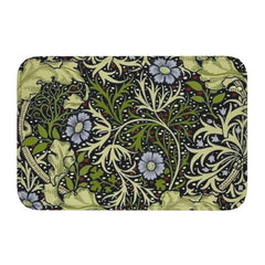 Custom William Morris Compton Floral Art Nouveau Pattern Doormat Bath Door Floor Mat