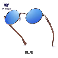 Sunglasses For Men Women Wooden Sunglasses Polarized Blue Mirror Eyewear