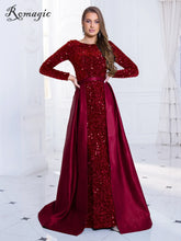 Homecoming Dresses: Modest Stretch Sequin Full Sleeve Evening Party Gown