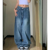 5Xl Oversized Women Wide Leg Jeans Vintage Y2K Streetwear Baggy Denim Trousers