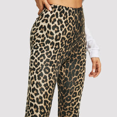 Leopard Print Leggings Women's High Waisted Yoga Pants Fitness Push Up Leggins