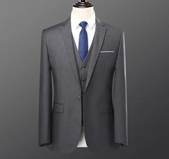 Business Suits For Men Western-style Casual Clothes Blazers Vest Pants 2-piece Set