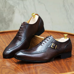 Luxury Leather Mens Dress Shoes Office Business Wedding Formal Shoes
