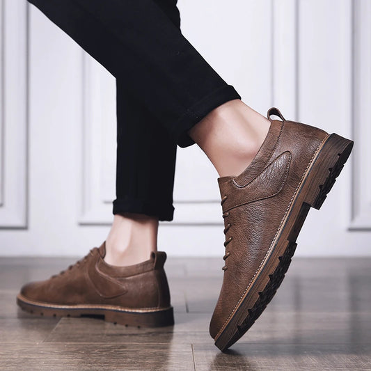 Golden Sapling Casual Business Shoes Men's Formal Flats Fashion Leather Shoes Men