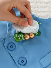 3Pcs Gentleman Outfits Birthday Costume Baby Boy Spring Autumn Clothing Set Solid Vest Suit Formal Wears For 3-24M Suit Clothes