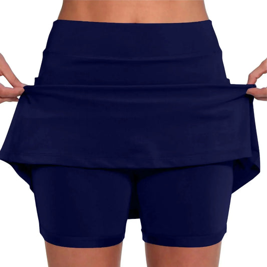 Plus Size Women's Summer Solid Color Sports Shorts Elastic Yoga Pants Sports Shorts High Waisted Tight Pants