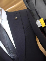 Man Suit Boutique Cross Border Jacquard Men's Wedding Casual Host Suit 3 Sets