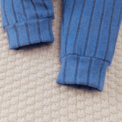 3PCS Newborn Baby Boy Clothes Set Long Sleeved Color Blocked Bodysuit+Gray Pants+Hat Autumn Clothing for Toddlers 1-18 Months