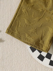 Summer Toddler Boy's 2 Piece Outfits Bamboo Fiber Short Sleeve T Shirt Dinosaur Shorts Set 1-8years Boy Daily Outdoor Outfits