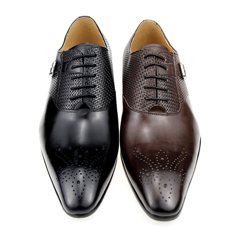 Mens Formal Genuine Leather Shoes Fashion Zapato Social Male Wedding Dress