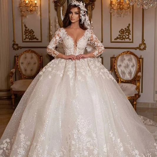 White Bridesmaid Dresses: Wedding Dresses Princess Ball Gown Beading Bridal Gowns