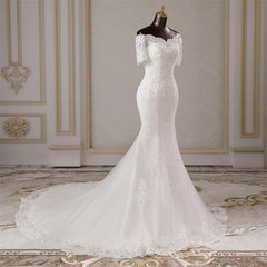 White Bridesmaid Dresses: Wedding dresses for women mermaid dress Party dress